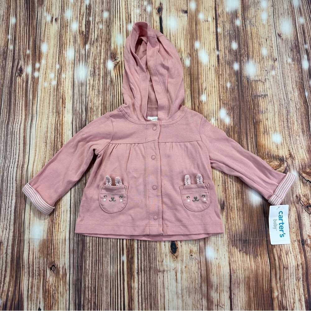 Carter's Pink Baby Cardigan Size 6 Months